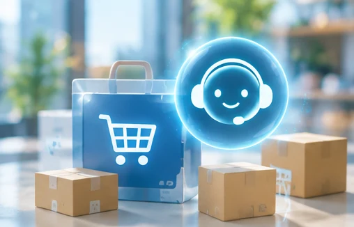 ショッピングカートと配送箱に対応するAI